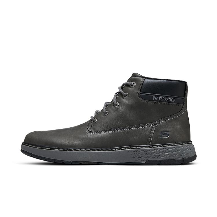 Skechers Anti-Slip Wear-Resistant Casual Shoes Men's Charcoal Gray