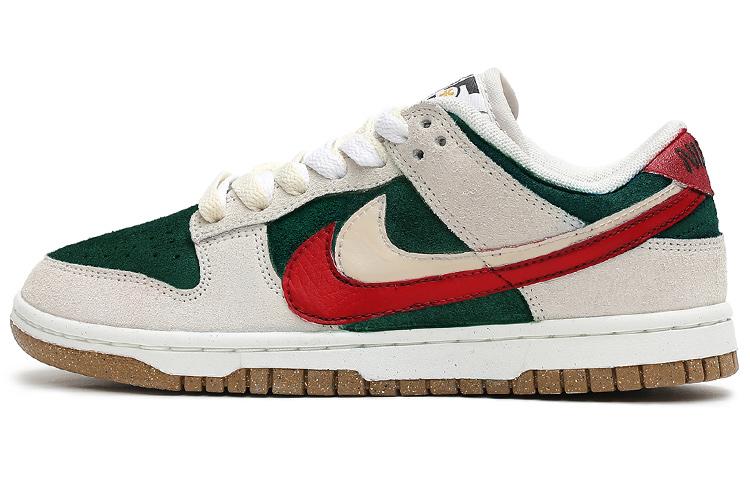 Nike Dunk Low SE '85' Low-Top Skateboard Shoes Women's Gray Green Red
