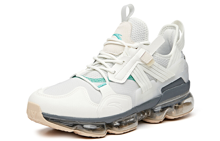 Anta Cushioning Abrasion Resistant Coverage Support Rebound Low Top Running Shoes Men's White Gray купить в интернет-магазине Yoocart с быстрой доставкой по России.