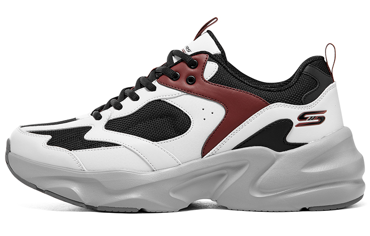 Skechers BOBS BAMINA 2 Slip Resistant, Abrasion Resistant, Breathable Low Top Chunky Sneakers Men's Red White