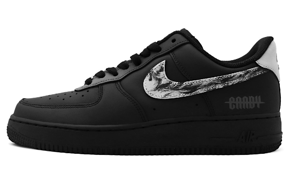 Nike Air Force 1 Anti Slip Wear Resistant Low Top Skateboard Shoes Unisex Black White