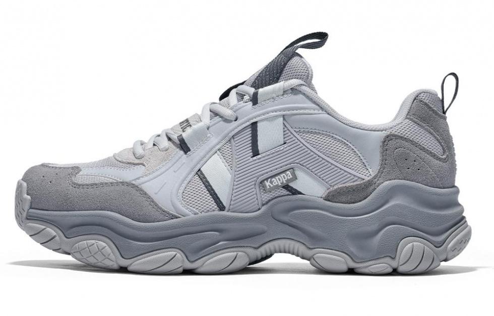 Kappa Anti-Slip Wear-Resistant Low-Top Running Shoes Unisex Gray