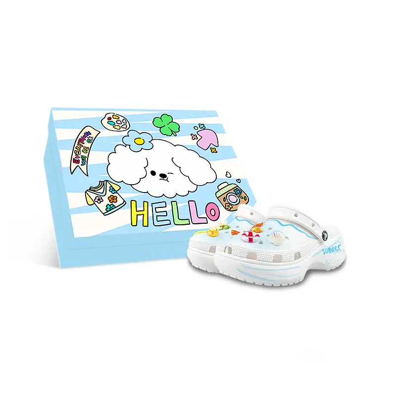 Crocs Classic Platform Clog Clogs Unisex White Blue
