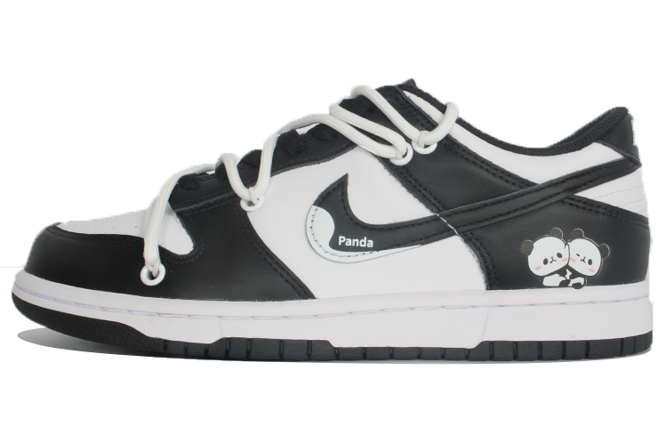 Nike Dunk Anti-Slip Wear-Resistant Low-Top Skateboard Shoes GS Black White