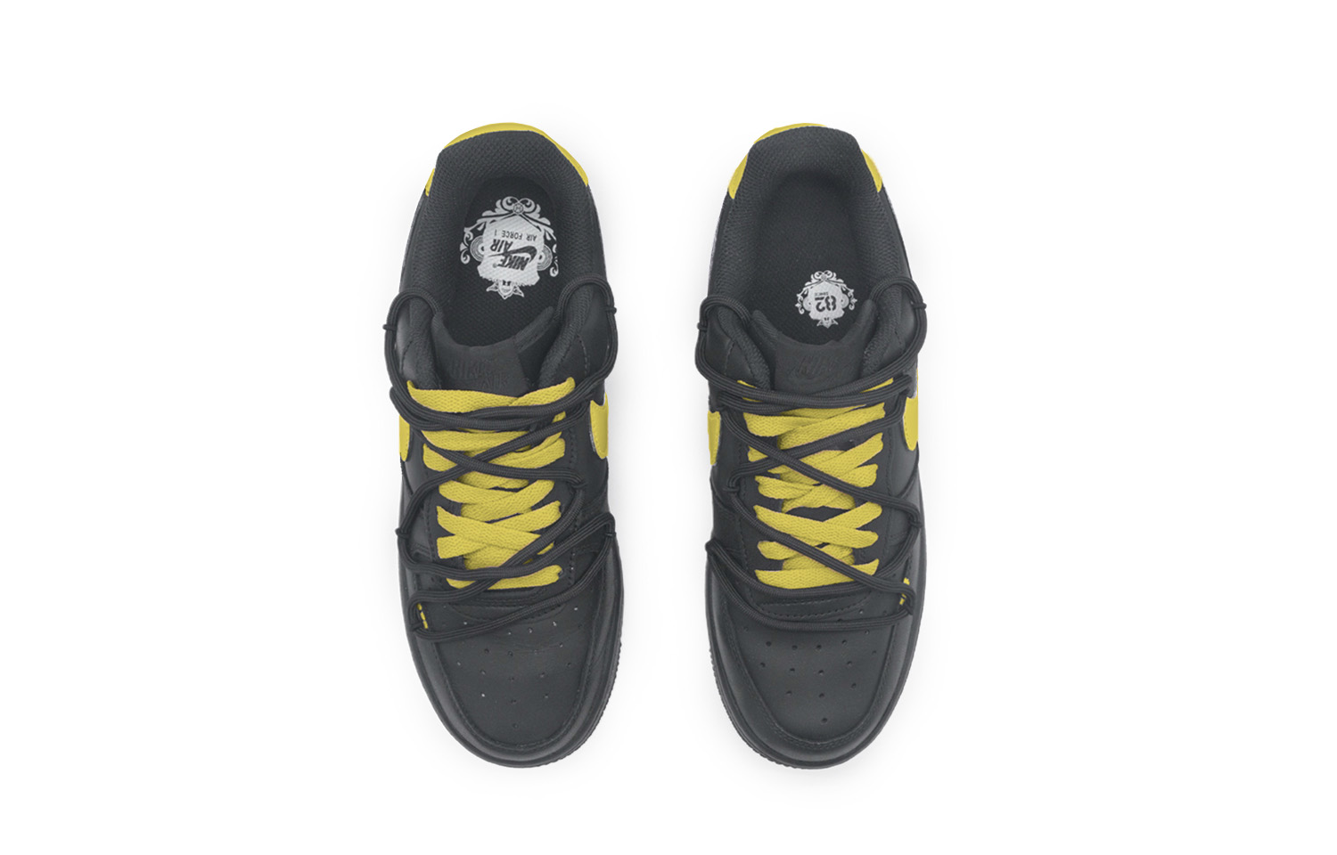 Nike Air Force 1 Abrasion Resistant Low Top Skateboard Shoes Unisex Black Yellow купить в интернет-магазине Yoocart с быстрой доставкой по России.