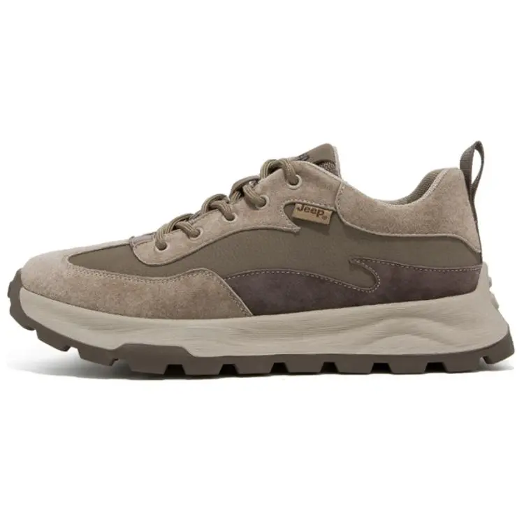 Jeep Abrasion Resistant Low Top Casual Shoes Men's Khaki