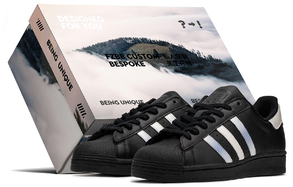 Adidas Originals Superstar Low Top Skateboard Shoes Unisex Black Silver