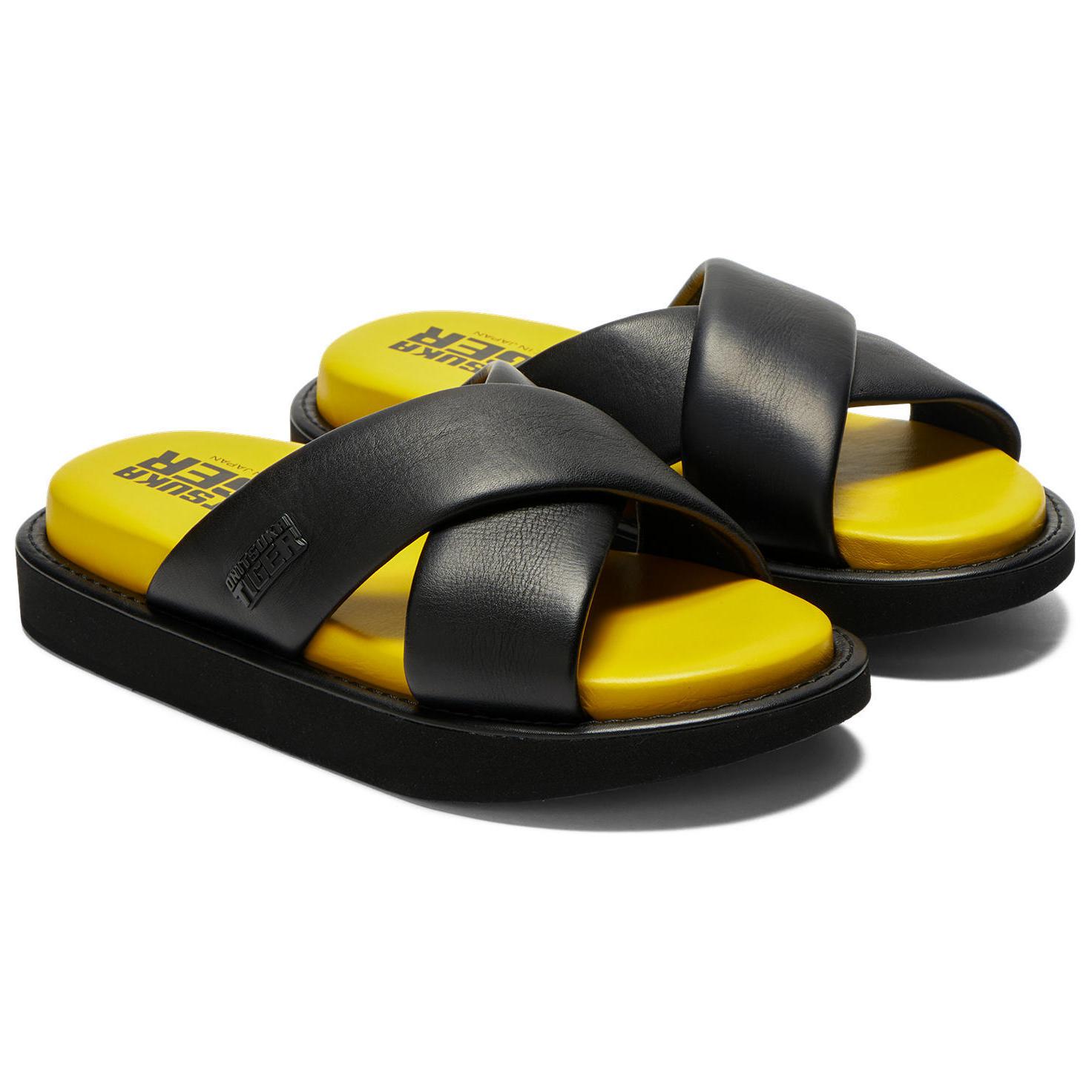 Onitsuka Tiger Slide Slippers Unisex Black Yellow купить в интернет-магазине Yoocart с быстрой доставкой по России.