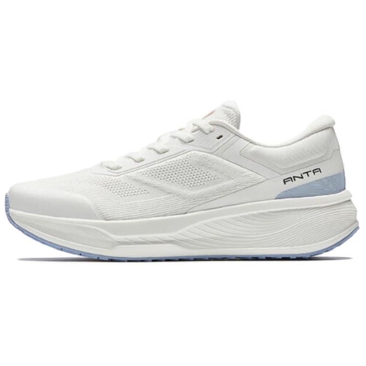 Anta Shen Xing 12 Cushioning Lightweight Low Top Training Running Shoes Women's Papyrus White Oxygen Blue