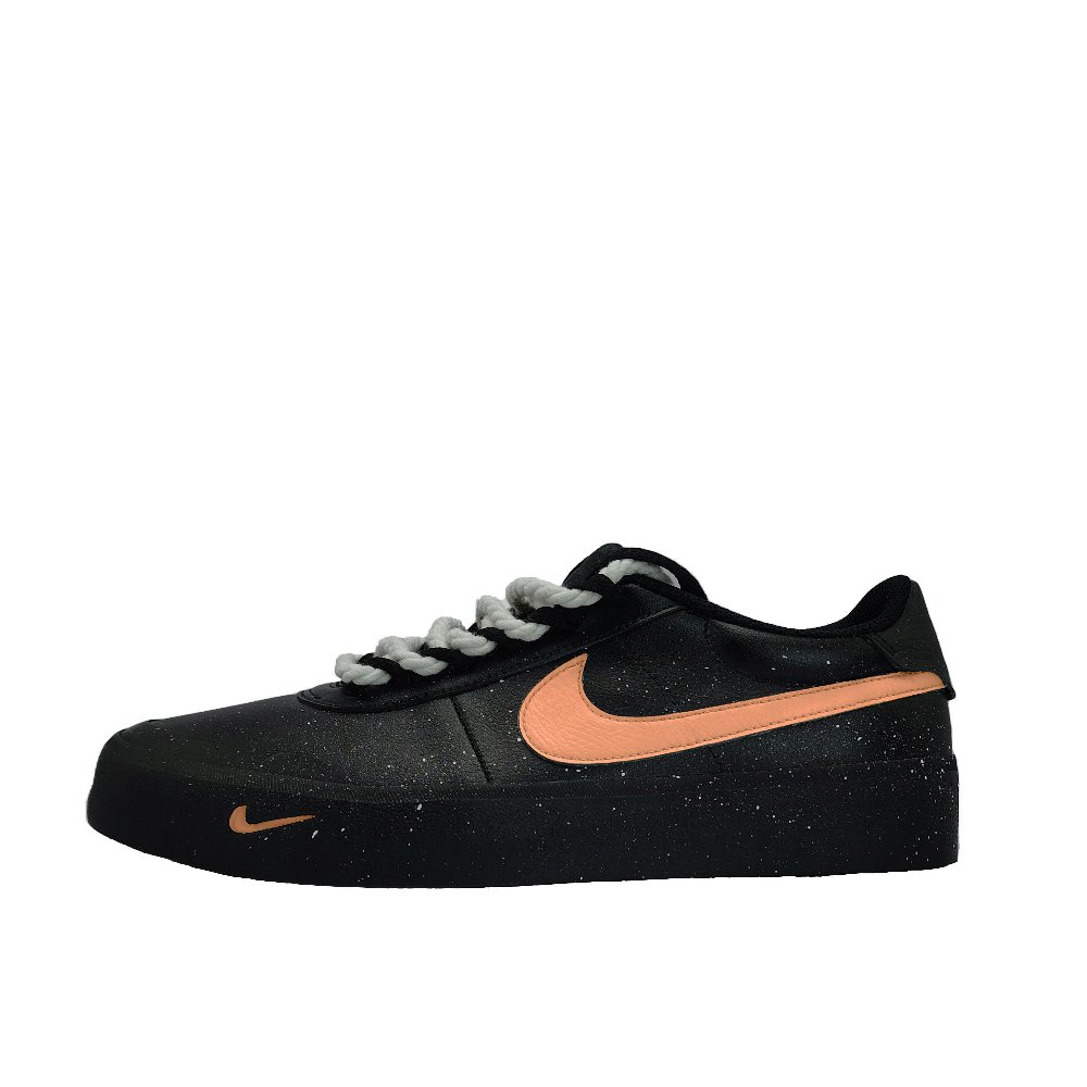 Nike Court Shot Anti Slip And Wear Resistant Lightweight Low Top Skateboard Shoes Men's Black