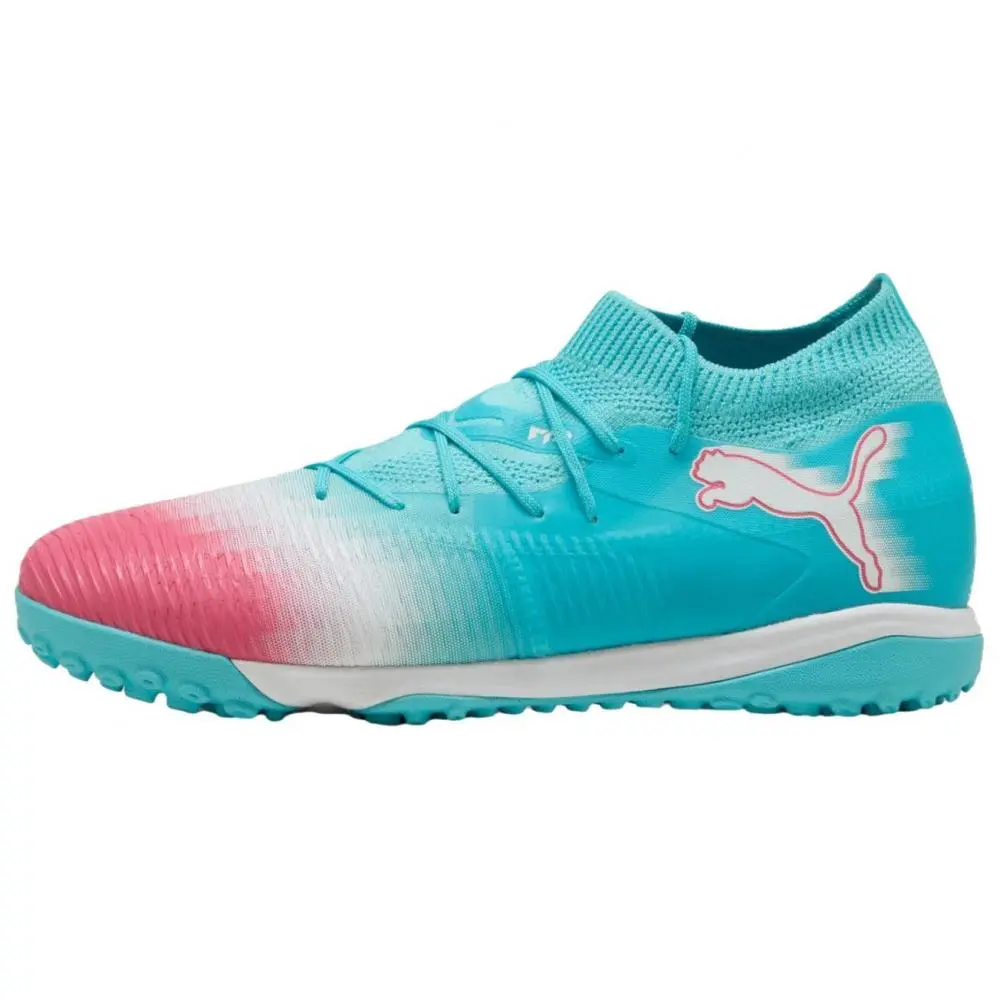 PUMA FUTURE 8 MATCH Support Soccer Shoes Unisex Blue Pink
