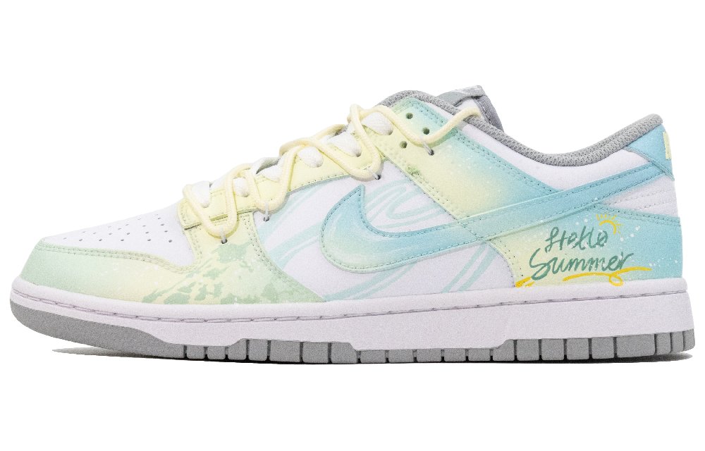 Nike Dunk Low Top Skateboard Shoes Unisex Yellow Green