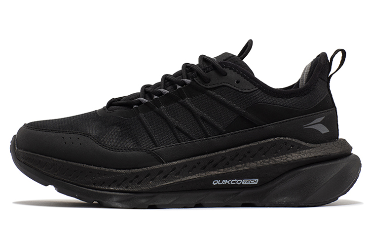 361° Fiery Rain Screen Anti-Slip And Wear-Resistant Breathable Low-Top Running Shoes Men's Obsidian Black