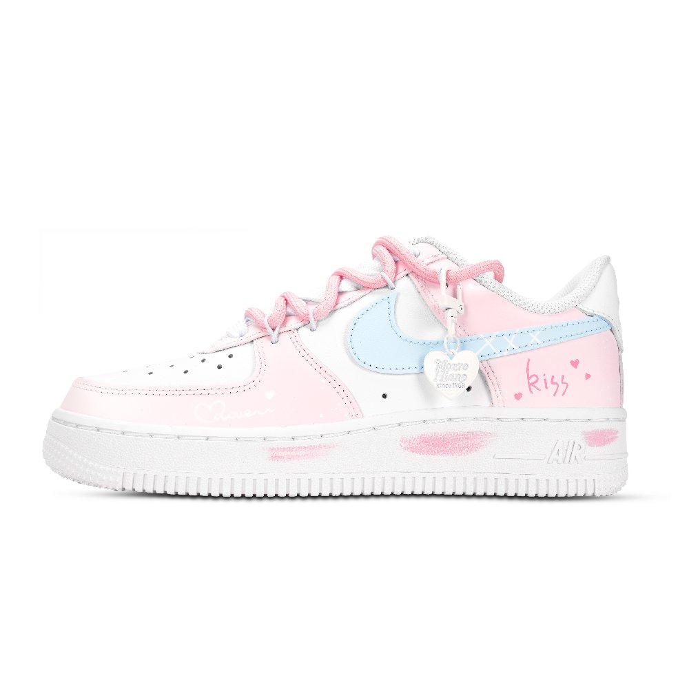 Nike Air Force 1 Abrasion Resistant Low top Skateboard Shoes Unisex Pink