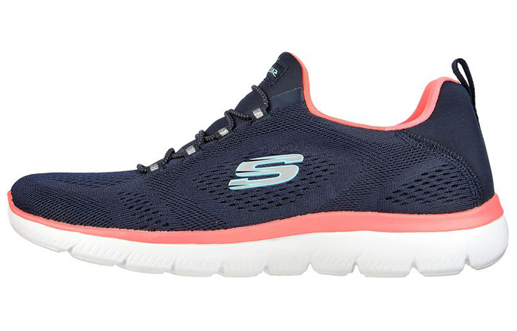 Skechers Summits Cushioned Slip-Resistant Abrasion-Resistant Low-Top Casual Shoes Women's Blue Pink