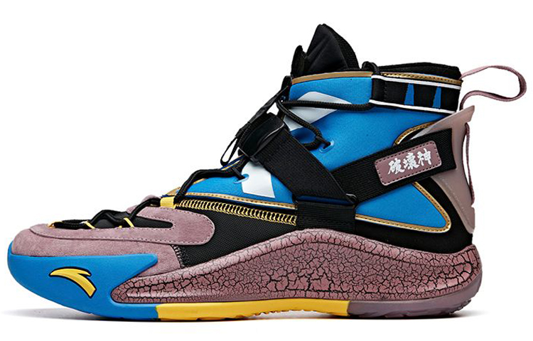 Dragon Ball x Anta KT5 Cushioning Anti-Slip And Wear-Resistant High-Top Basketball Shoes Men's Blue Purple