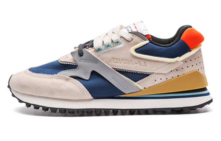 LiNing 001 Original Aspiration Cushioning, Slip Resistant, Lightweight Low Top Running Shoes Men's Blue White Red