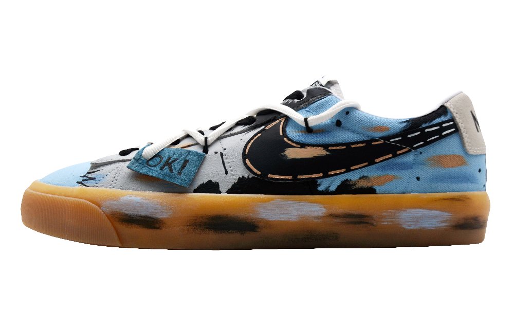 Nike Blazer Highway Journal Abrasion Resistant Low Top Skateboard Shoes Unisex Blue