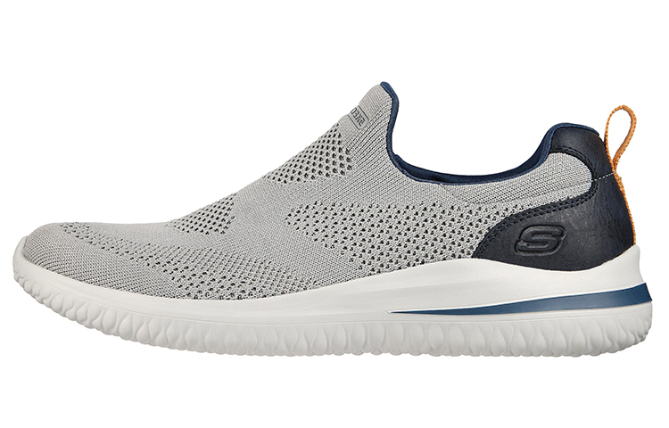 Skechers Delson 3.0 -Fairfield Cushioning Anti-Slip Wear-Resistant Breathability Low-Top Casual Shoes Men's Gray