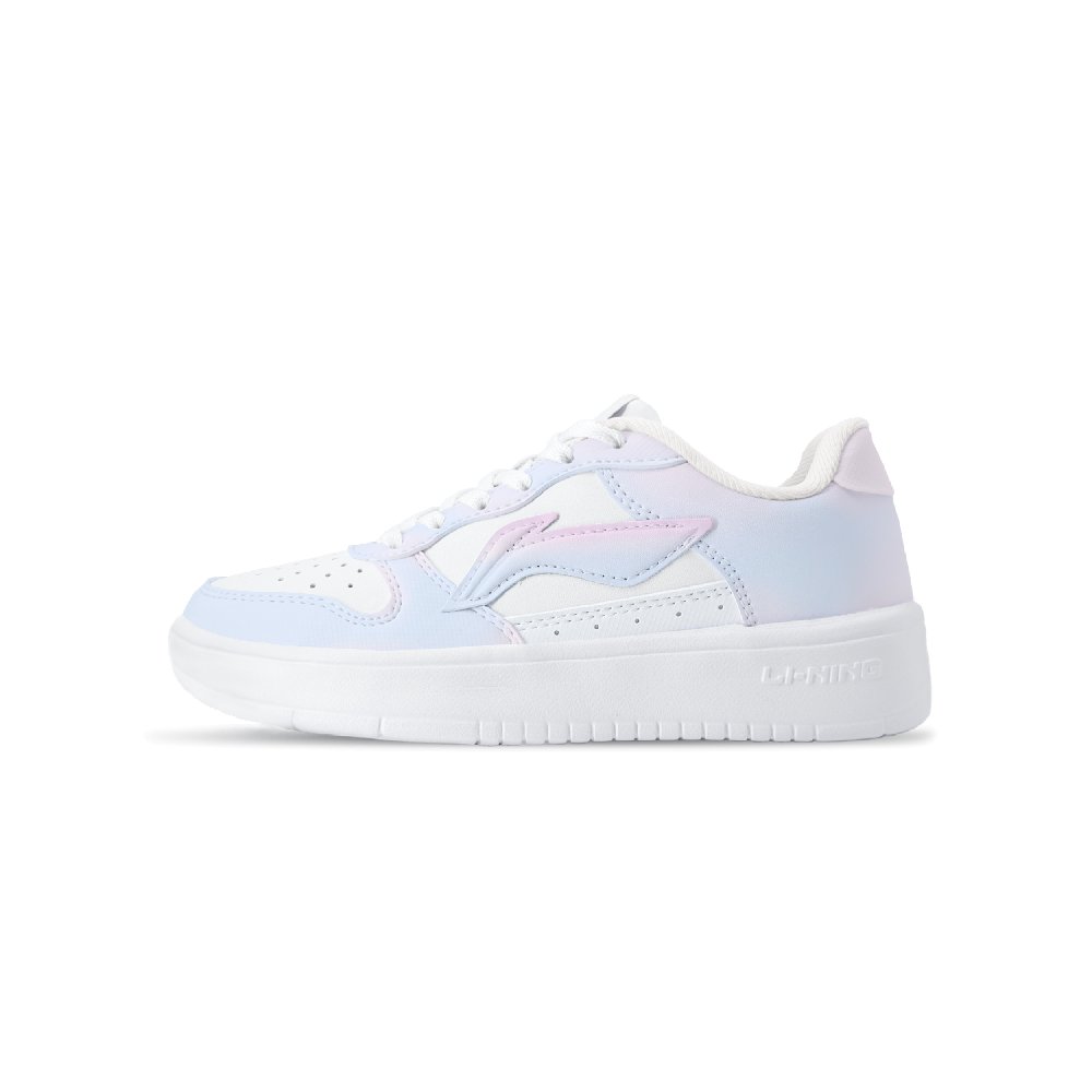 LiNing Pontoon Boats Slip Resistant, Abrasion Resistant, Breathable Low Top Skateboard Shoes Unisex Blue Pink