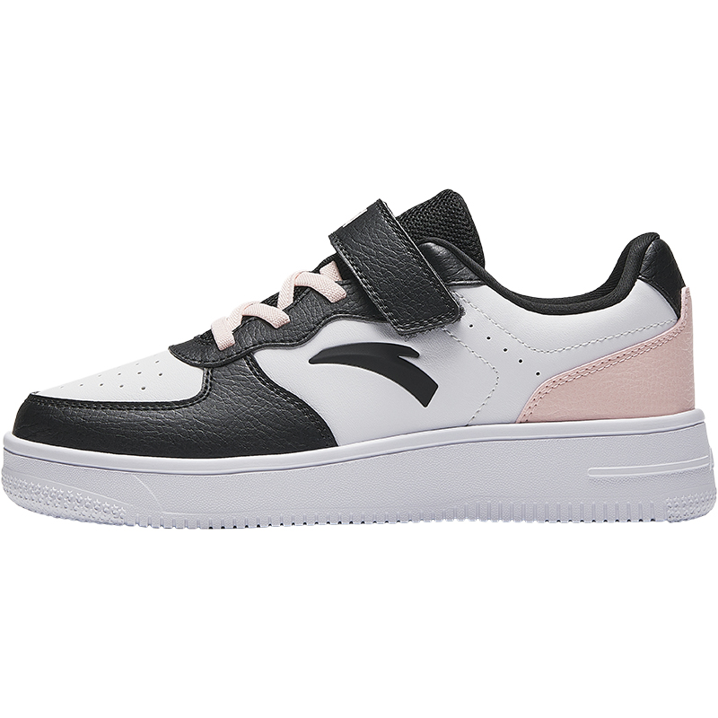 Antakids Slip Resistant, Abrasion Resistant, Lightweight Cushioning Low Top Kids' Skateboarding Shoes White Black Pink