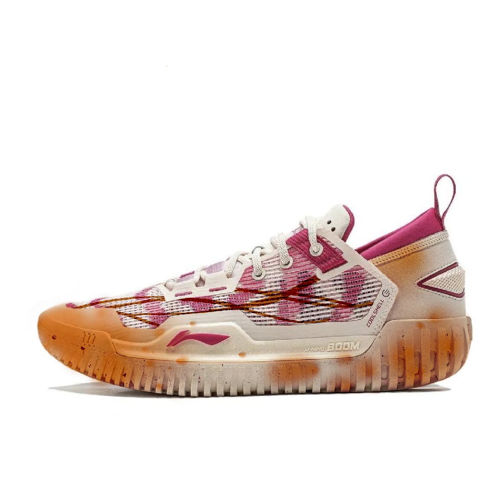 LiNing Anti 5 Low Wear resistant And Lightweight Low Top Basketball Shoes Men's Orange Red
