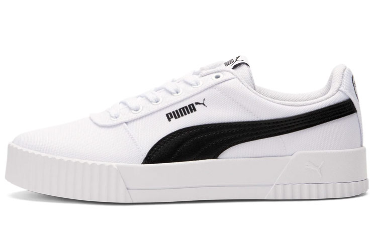 PUMA Carina Canvas Leisure Board Shoes White/Black Women's