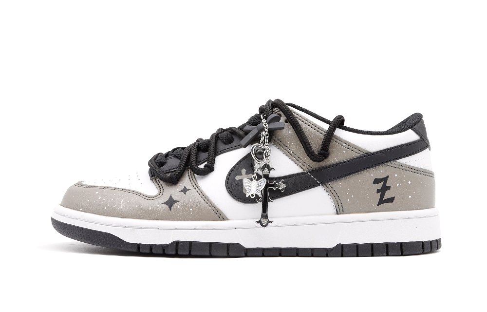 Nike Dunk Skateboard Shoes Unisex Low-Top Black White Brown