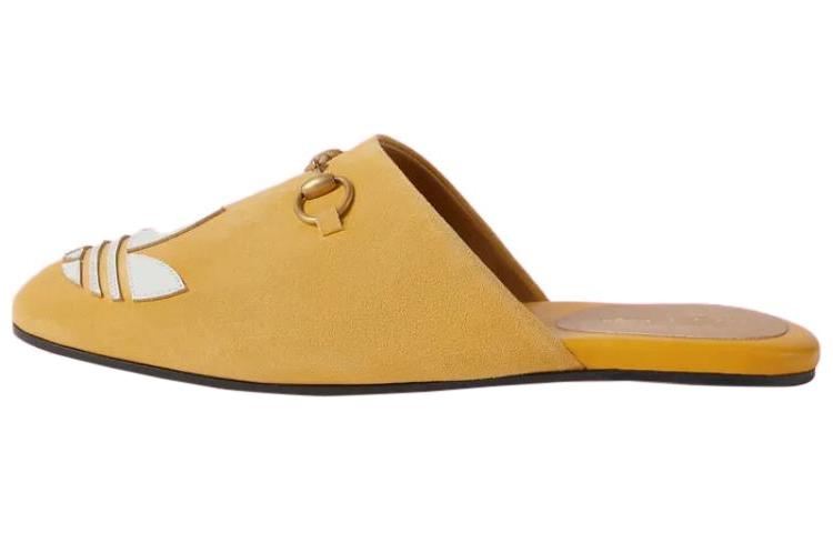 GUCCI Adidas X GUCCI Women's Trefoil Slipper 'Yellow Suede' Women's