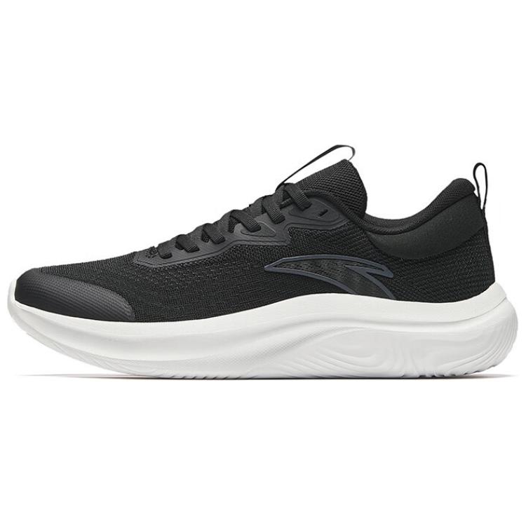 Anta Breathable Lightweight Low Top Casual Running Shoes Men's Black White