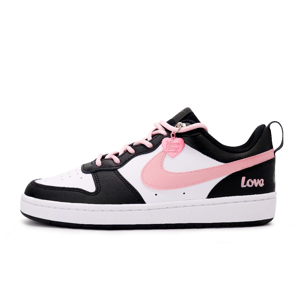 Nike Court Borough 2 Skateboard Shoes Women's Low-Top Black/White/Pink