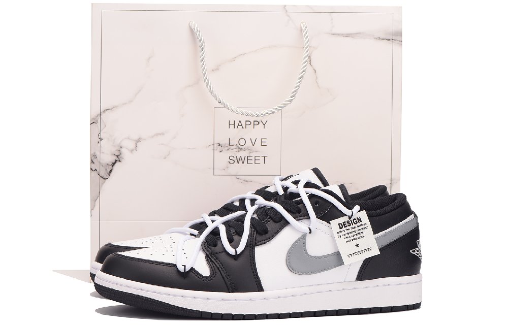 Jordan Air Jordan 1 Винтажные баскетбольные кроссовки Low Top Черные Мужские