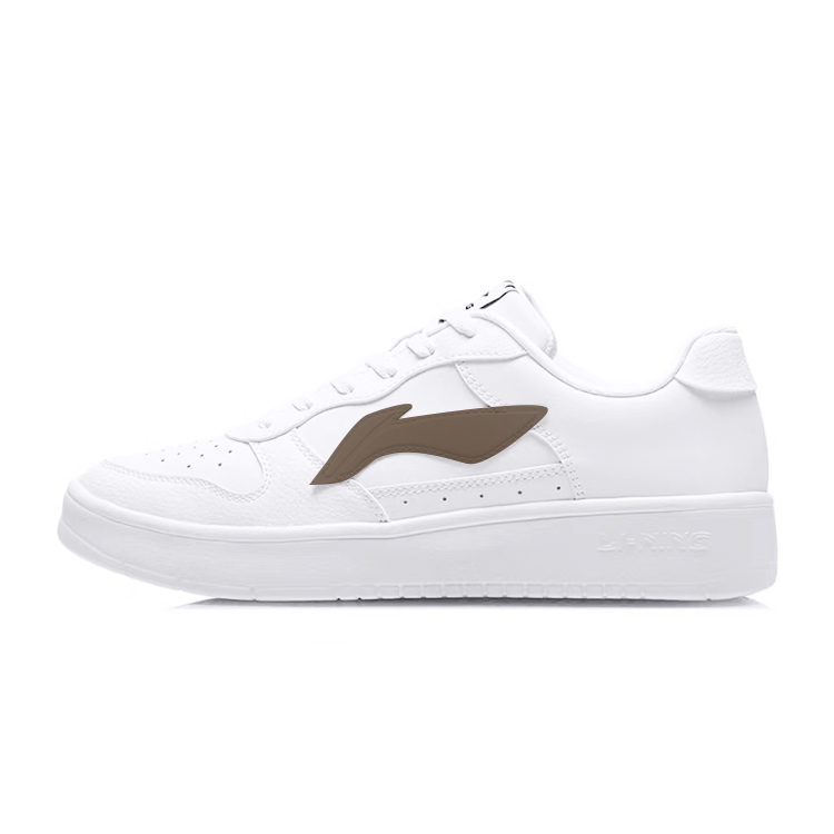 LiNing Pontoon Boats Anti Slip And Wear Resistant Breathable Low Top Skateboard Shoes Unisex White