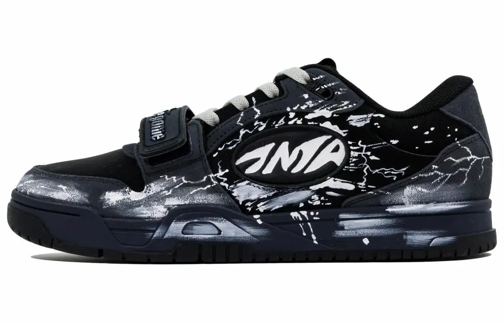 Anta Coverage Abrasion Resistant Low top Skateboard Shoes Men's Black