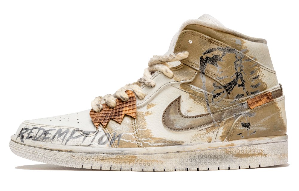 Jordan Air Jordan 1 Mid-Top Vintage Basketball Shoes Men's Brown