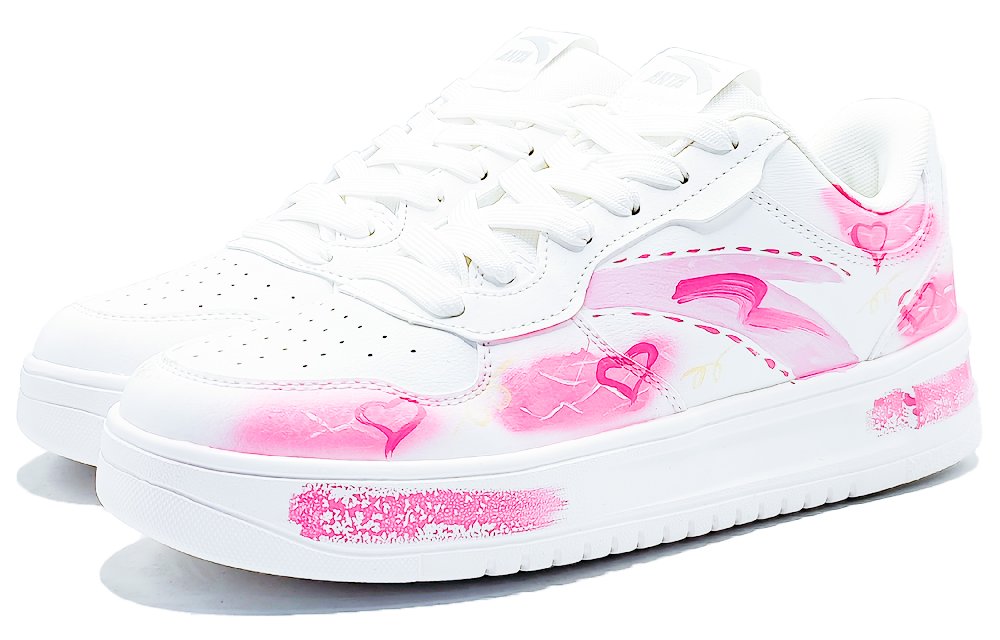 ANTA Relaxed Skateboard Shoes Men's Low top Pink