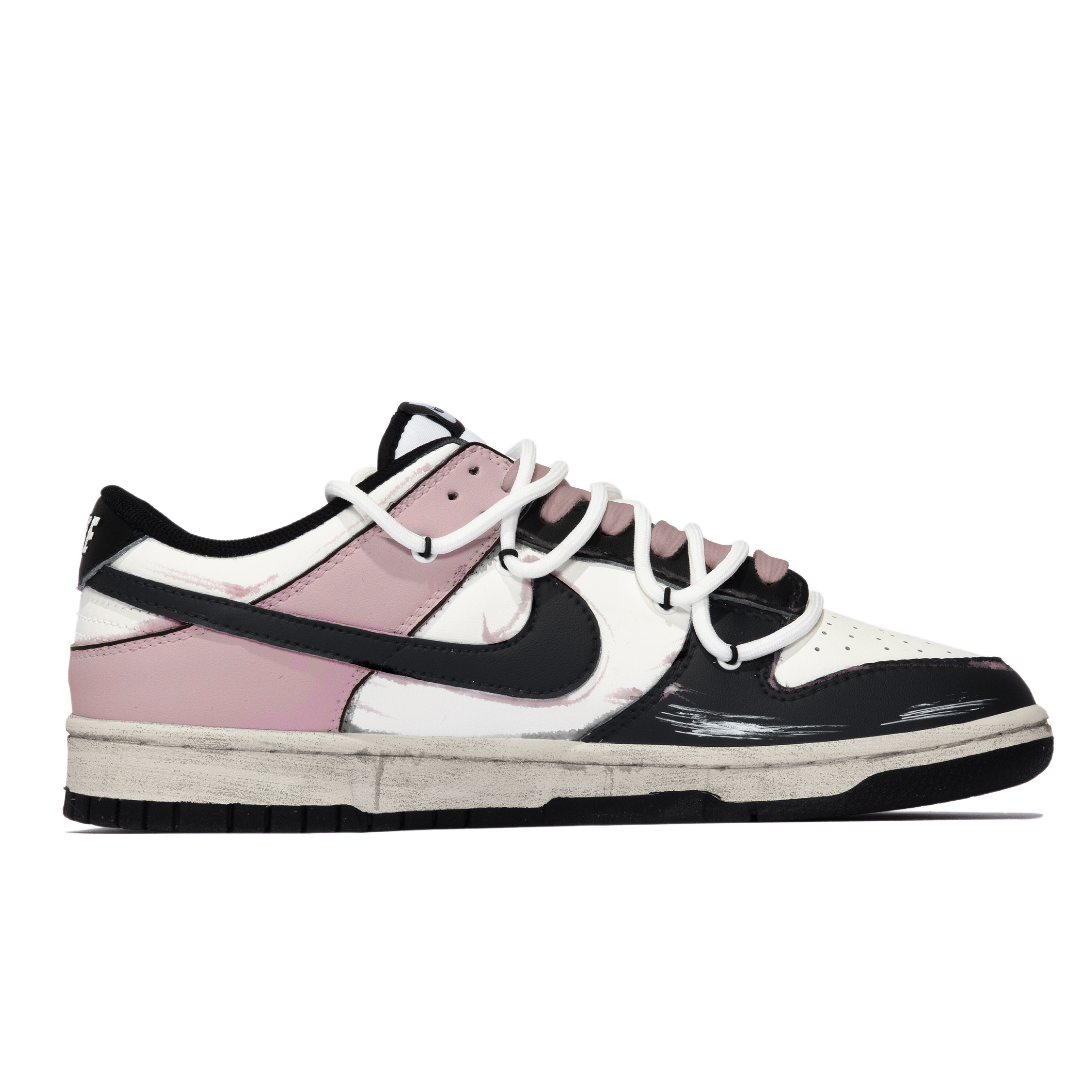 Nike Dunk Pink Universe Cushioning Quick Dry Abrasion Resistant Balance Low top Skateboard Shoes Unisex Black