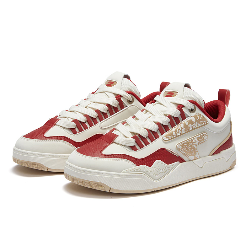 FILA FUSION Nollie CNY Low Top Skateboard Shoes Men's White Red