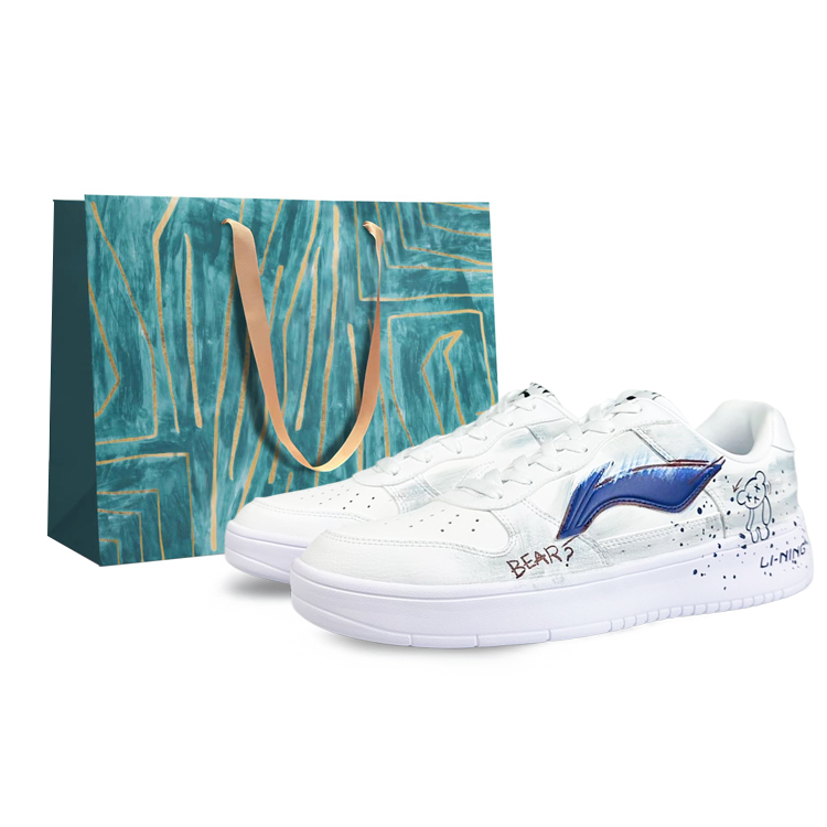 LINING Pontoon Boats Skateboard Shoes Women's Low-Top Blue