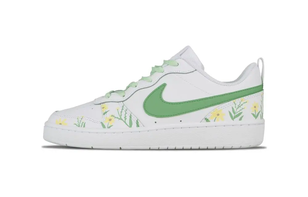 Nike Court Vision 1 Cradle Spring Gap Abrasion Resistant Low top Skateboard Shoes Unisex White Green