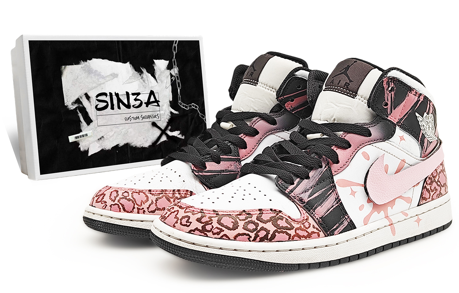 Jordan Abrasion Resistant Mid Top Vintage Basketball Shoes Men's Black Pink купить в интернет-магазине Yoocart с быстрой доставкой по России.