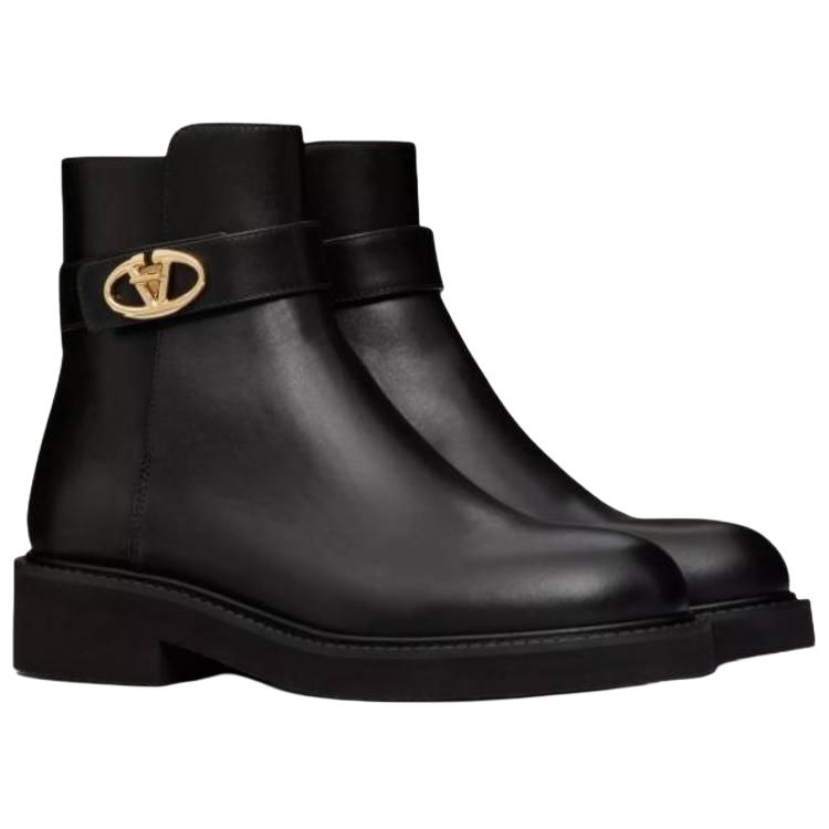 Valentino VLOGO LOCKER Ankle Boots 4cm Women's Black
