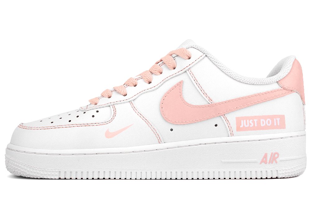 Nike Air Force 1 Anti-Slip And Wear-Resistant Lightweight Low-Top Skateboard Shoes Unisex White Pink