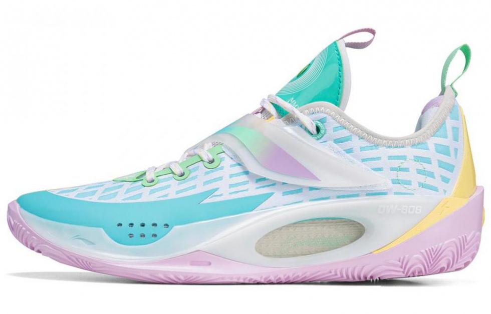 LiNing Wade 808 2 Anti-Slip Wear-Resistant Low-Top Basketball Shoes Men's White Blue