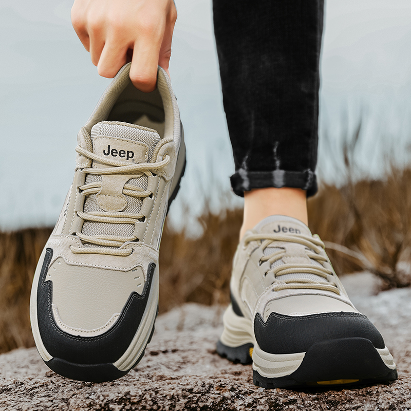 Jeep Abrasion Resistant Low Top Outdoor Shoes Men's Sand