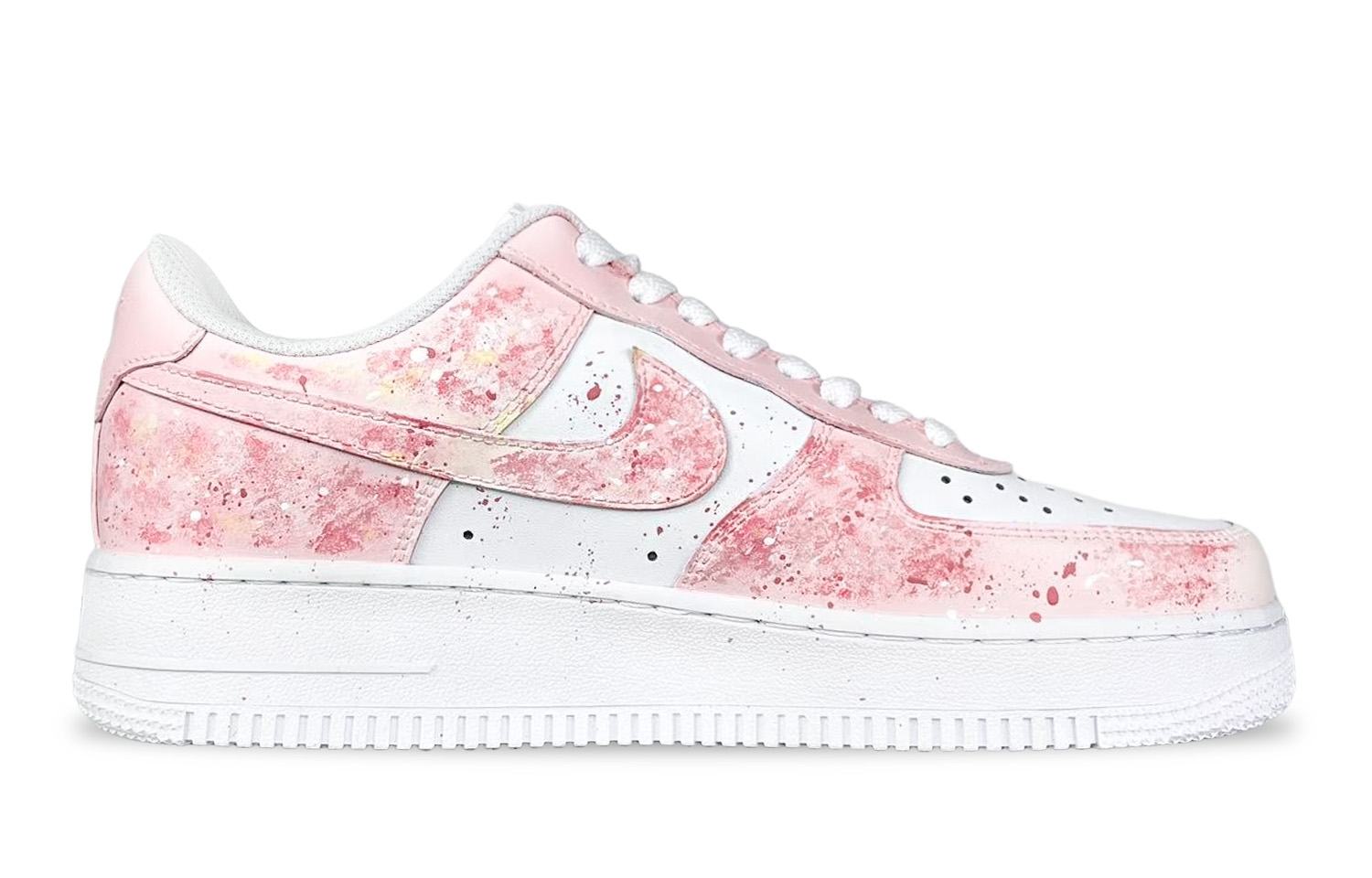 Nike Air Force 1 Raspberry Bear Abrasion Resistant Low top Skateboard Shoes Unisex Pink White