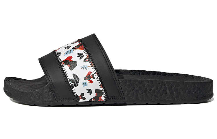 Philip Colbert X adidas originals Adilette Core Black Footwear White