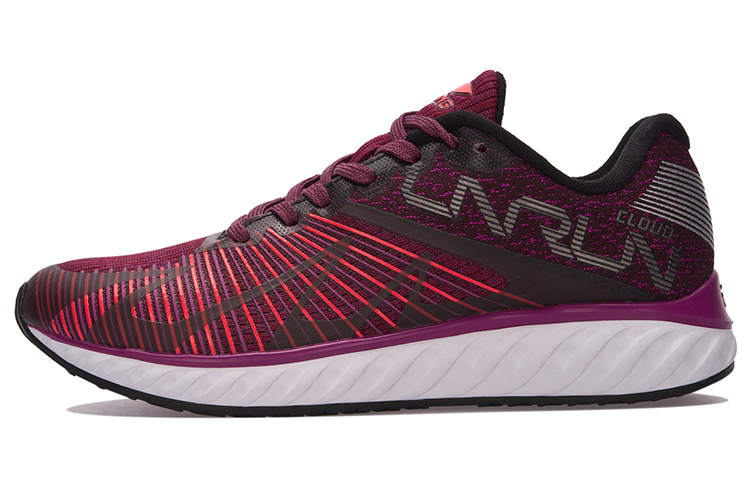 LiNing Cloud 4 Flame Reflective Low Top Running Shoes Women's Red Black