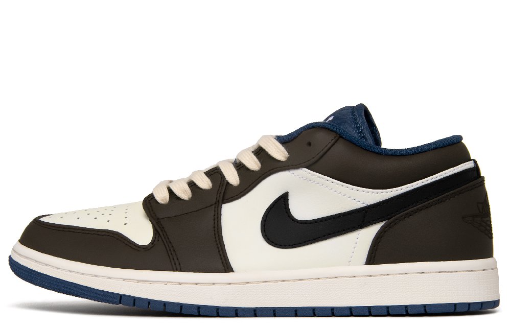 Jordan Air Jordan 1 Wild Territory Abrasion-Resistant Slip-Resistant Low-Top Vintage Basketball Shoes Men's Brown