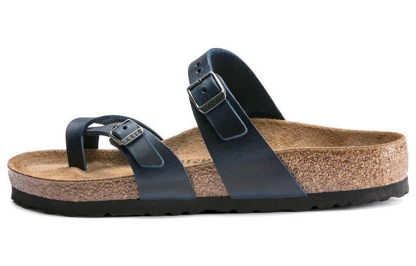 Birkenstock Mayari Waxy Leather Narrow Fit 'Blue' Women's